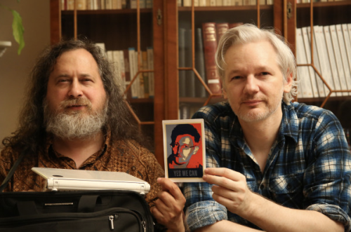 Richard Stallman:Edward Snowdon: Julian Assange (July 2013)